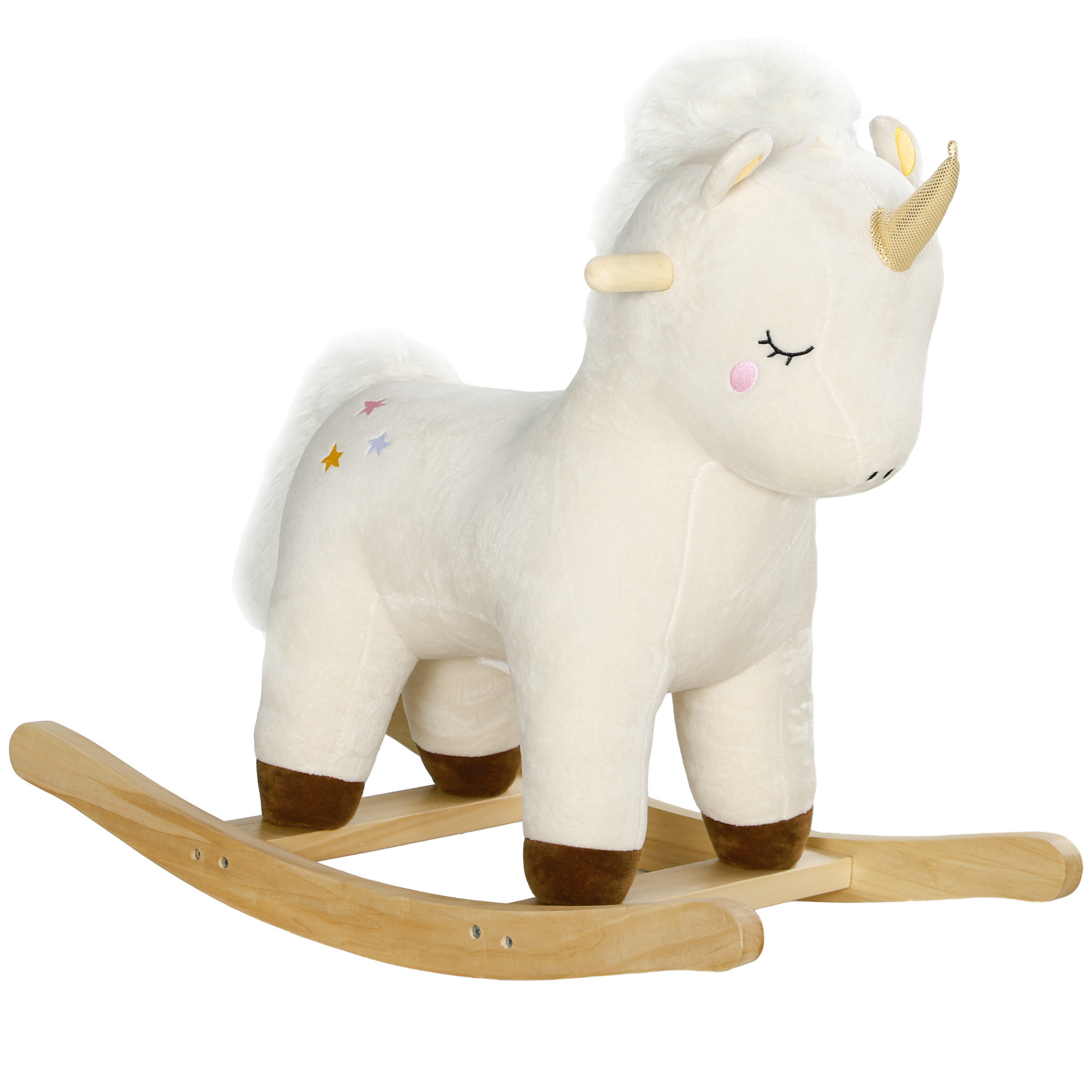 Qaba+Rocking+Horse,+Plush+Ride